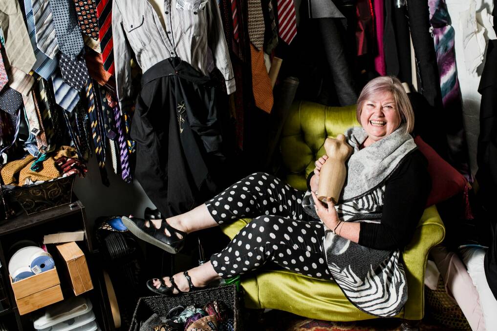 Canberra designer Bronwynne Jones couldn't find clothing to fit her own curvaceous shape, so she's starting her own label called Thunder Thighs.  Photo: Jamila Toderas