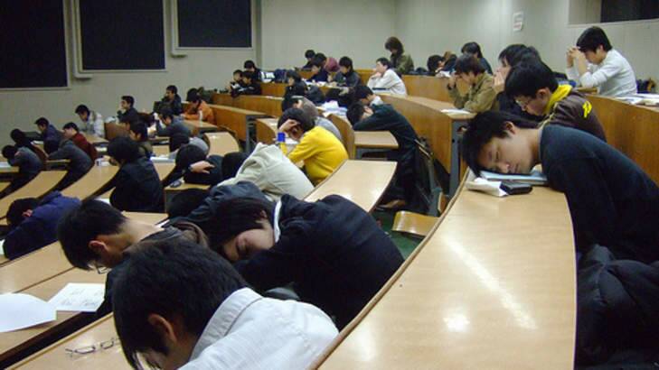 Sleepy scholars.