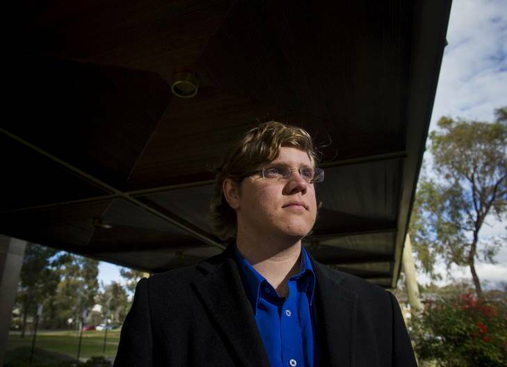 "Expect big things"... Simon Hukin, ANU student and Save the School of Music director, says the fight to save the school isn't over yet, despite the ANU's decision to push ahead with staff and funding cuts. Photo: Rohan Thomson