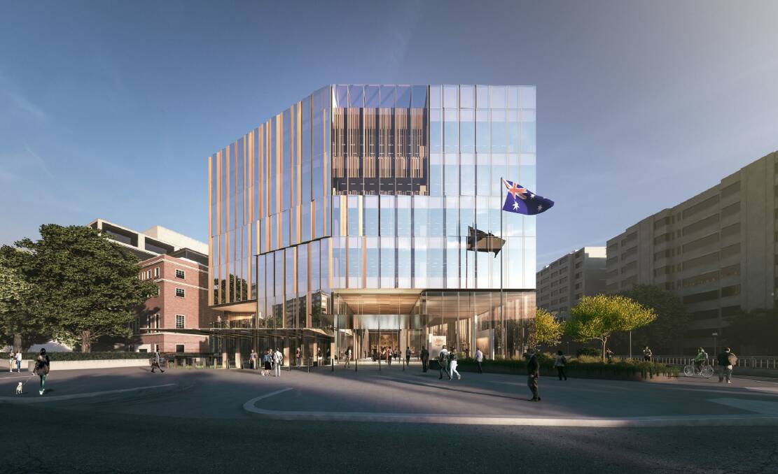 The exterior of the new Australian Embassy building planned for Washington DC. Photo: Bates Smart