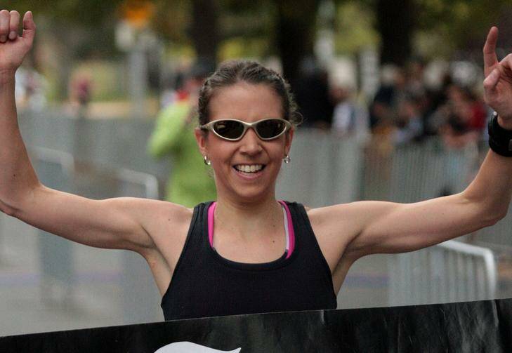 Natasha Cole, of Bruce, female winner of the 10km Dash. Photo: Jeffrey Chan