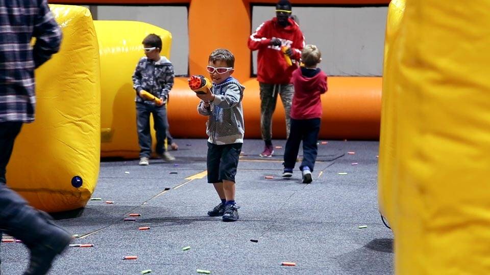 The Nerf gun area of the Big Boys Toys event. Photo: Supplied