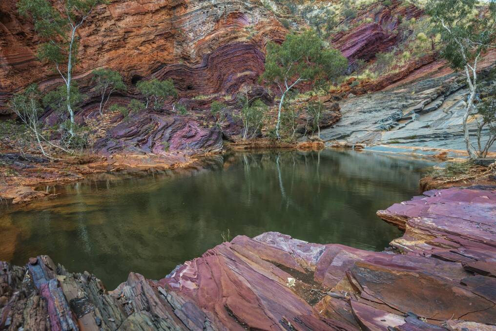 ACT photographer Craig Burns' winning shot of Hamersley Gorge in Western Australia as part of the Geoscience
Australia's 2015 Top Geoshot photo competition. Photo: Craig Burns