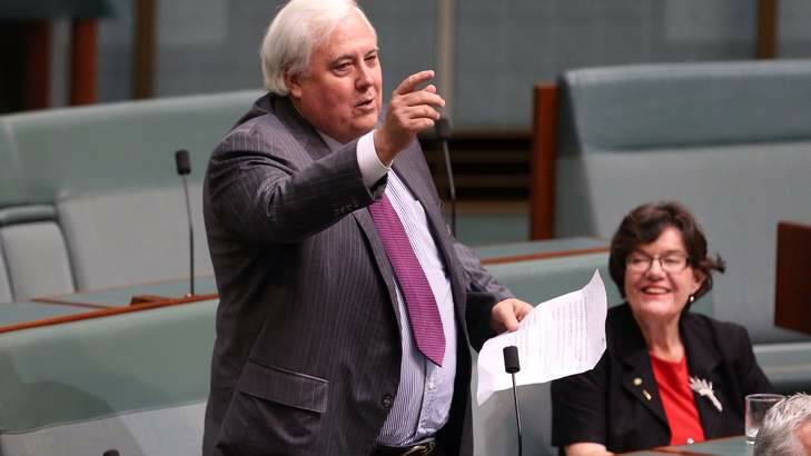 Clive Palmer says he will block legislation until he gets more staff. Photo: Andrew Meares