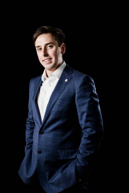 Lew Member for Yerrabi Michael Pettersson, 25, joined the Labor party when he was a teenager and reckons more young people need to get involved in politics.  Photo: Jamila Toderas