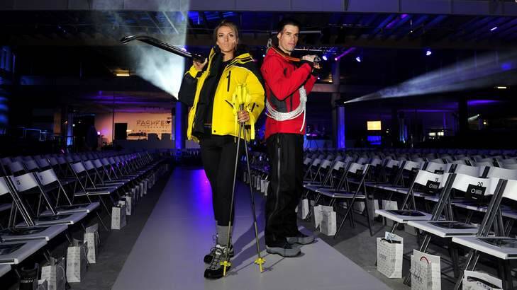 RUGGED UP: Miss Universe finalist Asher Crawford, Olympian Alicia Coutts and model Liam Hall show off Mont Adventure Equipment to great effect. Photo: Melissa Adams