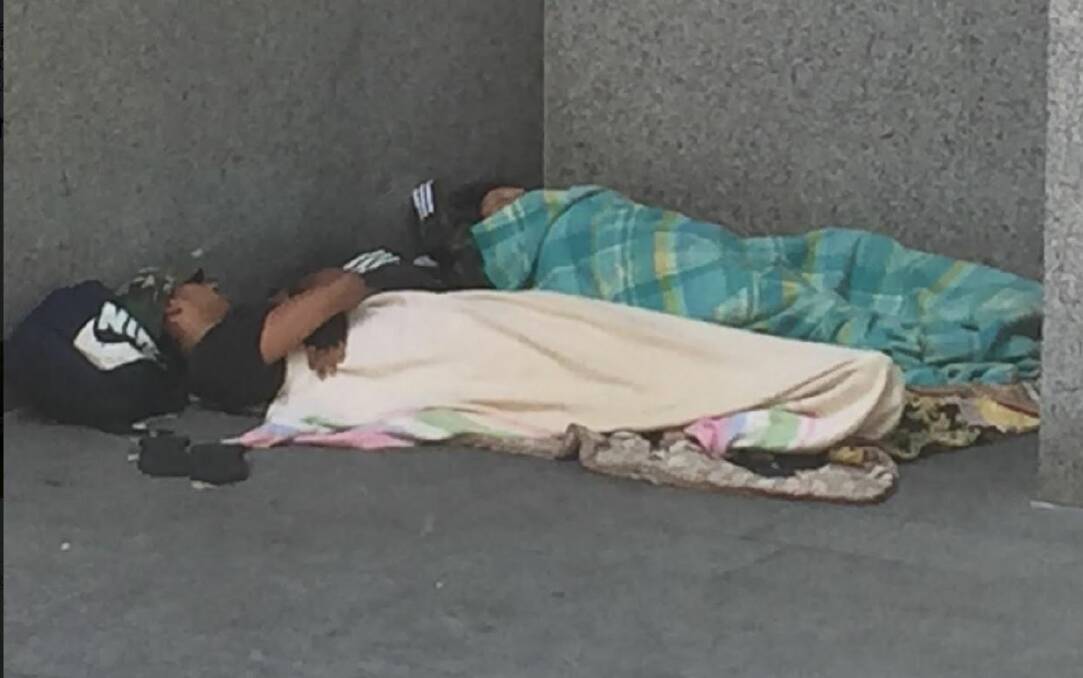 Brisbane's street homeless in the inner-city February 2018. Micah Projects estimates 80 sleep rough in the CBD each night and about 200 within 3 kilometres of the city. Photo: Tony Moore