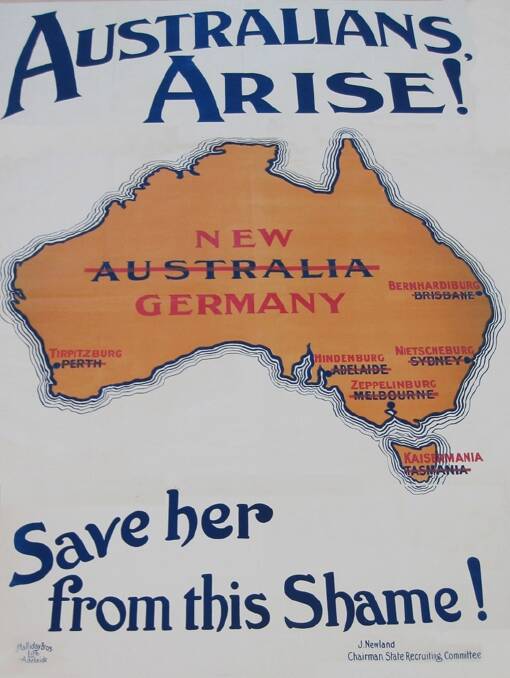 A Great War poster using fear of German conquest.