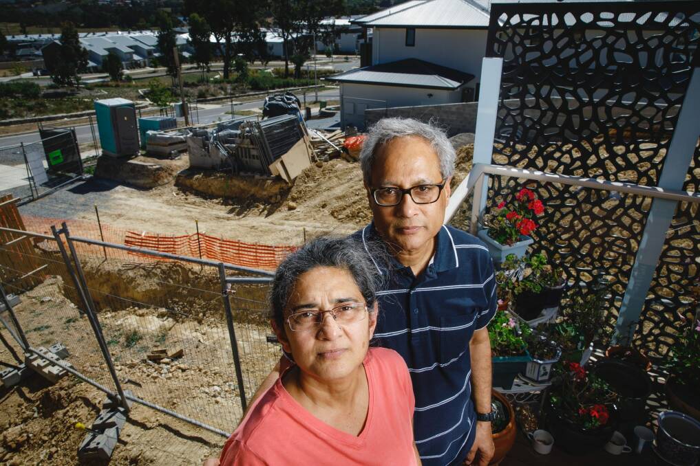 Reena and Amit Ghildyal, who have called for an overhaul of the ACT's building dispute resolution process. Photo: Sitthixay Ditthavong