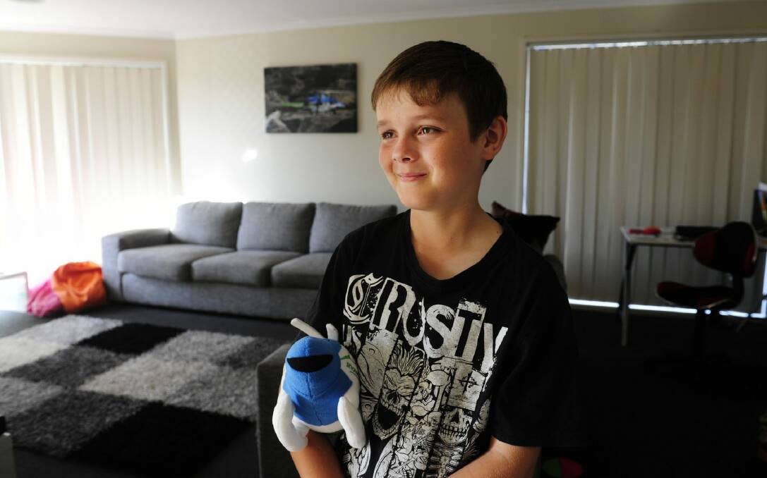 Brodie Collins,10, of Harrison, was hit by a car in 2014. Photo: Melissa Adams