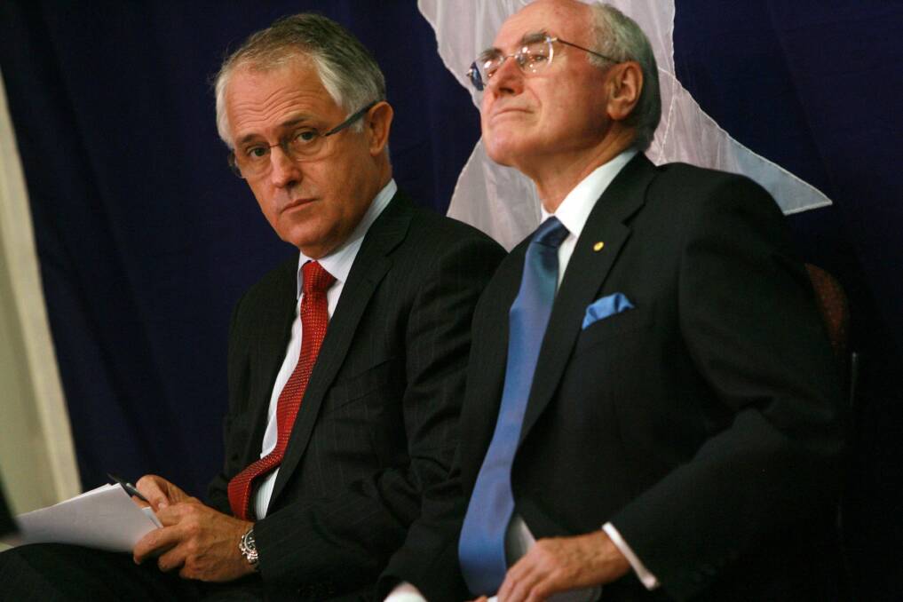 Malcolm Turnbull and John Howard in 2009. Photo: Rebecca Hallas