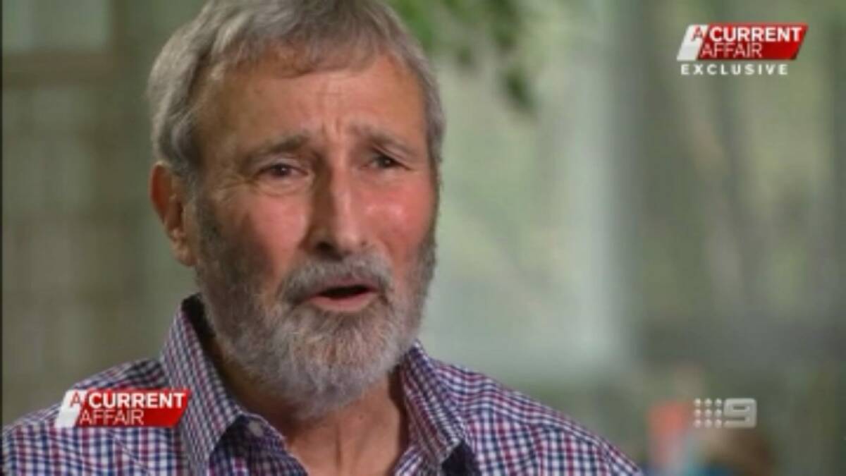 A Current Affair's interview with Don Burke. Photo: Channel Nine/A Current Affair