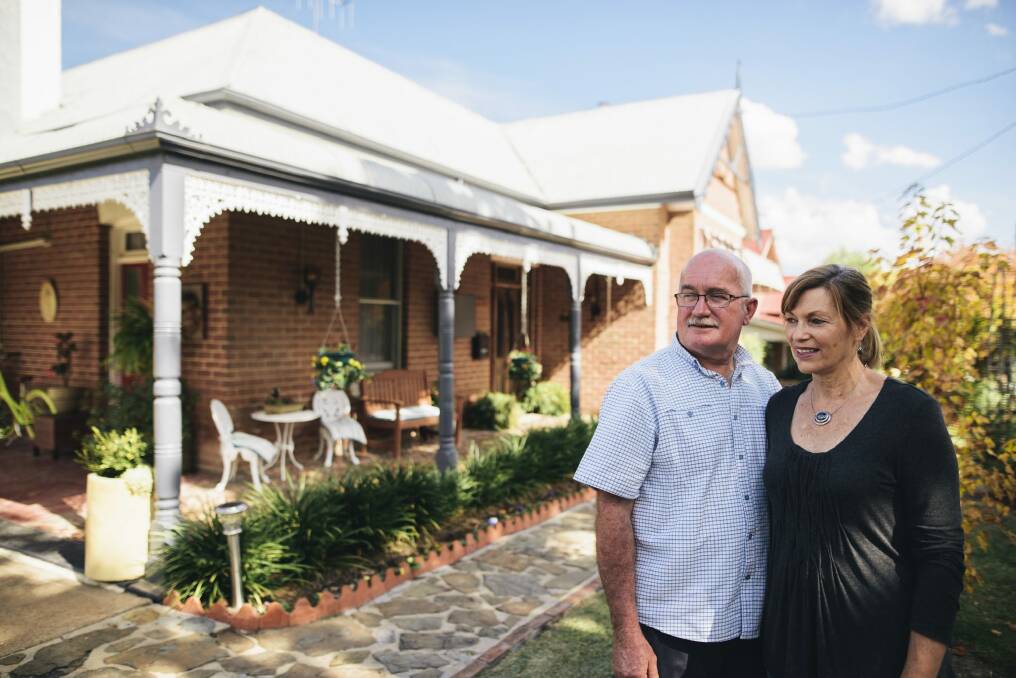 Cyril and Debbie Cox outside Mayfield House in Bowning. Photo: Rohan Thomson