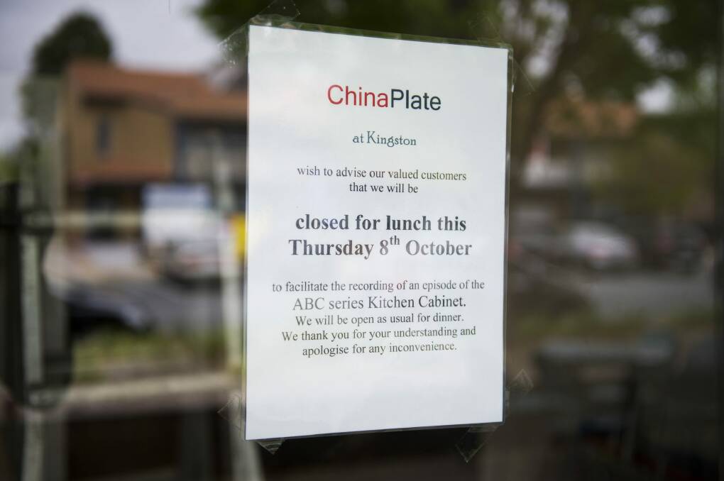 China Plate in Kingston was closed to film an episode of Kitchen Cabinet. Photo: Rohan Thomson