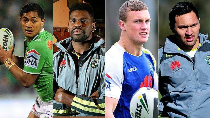 Big changes for the Canberra Raiders: Anthony Milford, Edrick Lee, Jack Wighton and Jordan Rapana. 