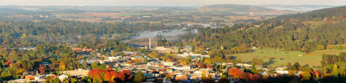 View over picturesque Bowral from atop Mt Gibraltar. Photo: Destination Southern Highlands
