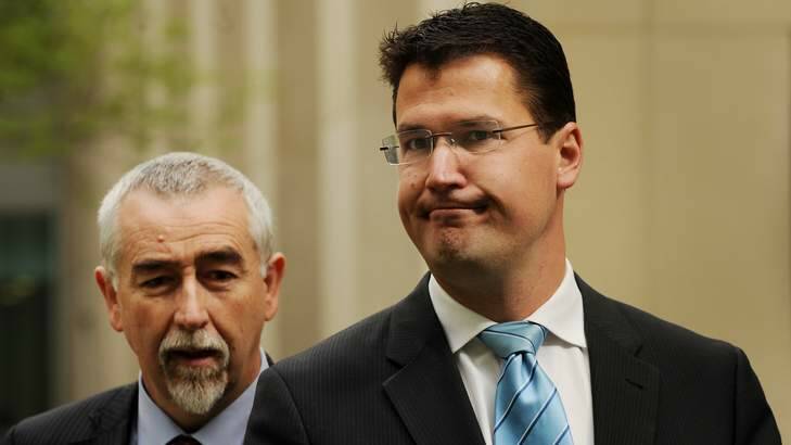 Outgoing ACT Opposition Leader Zed Seselja, right, is challenging Gary Humphries for the chance to represent the ACT and the Liberals in the Senate, prompting division in the local party. Photo: Colleen Petch