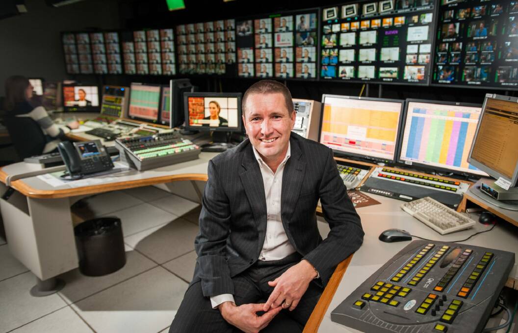 Southern Cross Austereo head of television operations Jeremy Flynn at its headquarters in Canberra. Photo: Elesa Kurtz