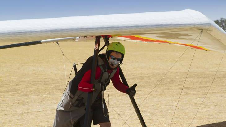 Trent Brown at the world hang gliding championships. Photo: Mark Fox