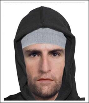 Face-fit of man who allegedly committed an indecent act against a mother in Belconnen on June 25. Photo: ACT Policing