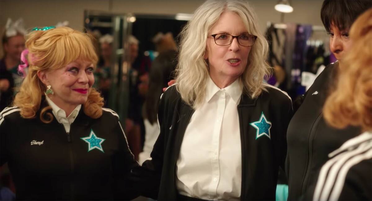 Jacki Weaver and Diane Keaton in the new movie POMS. Photo: Supplied