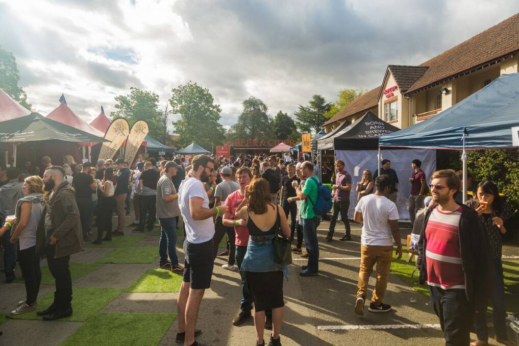 Canberra Craft Beer & Cider Festival in the gardens of Mercure Canberra.  Photo: Supplied