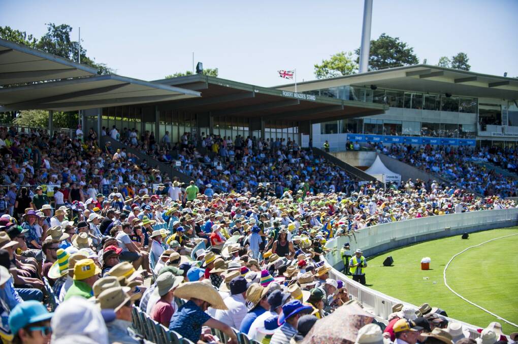 Manuka Oval would likely sell out a Test match. Photo: Rohan Thomson