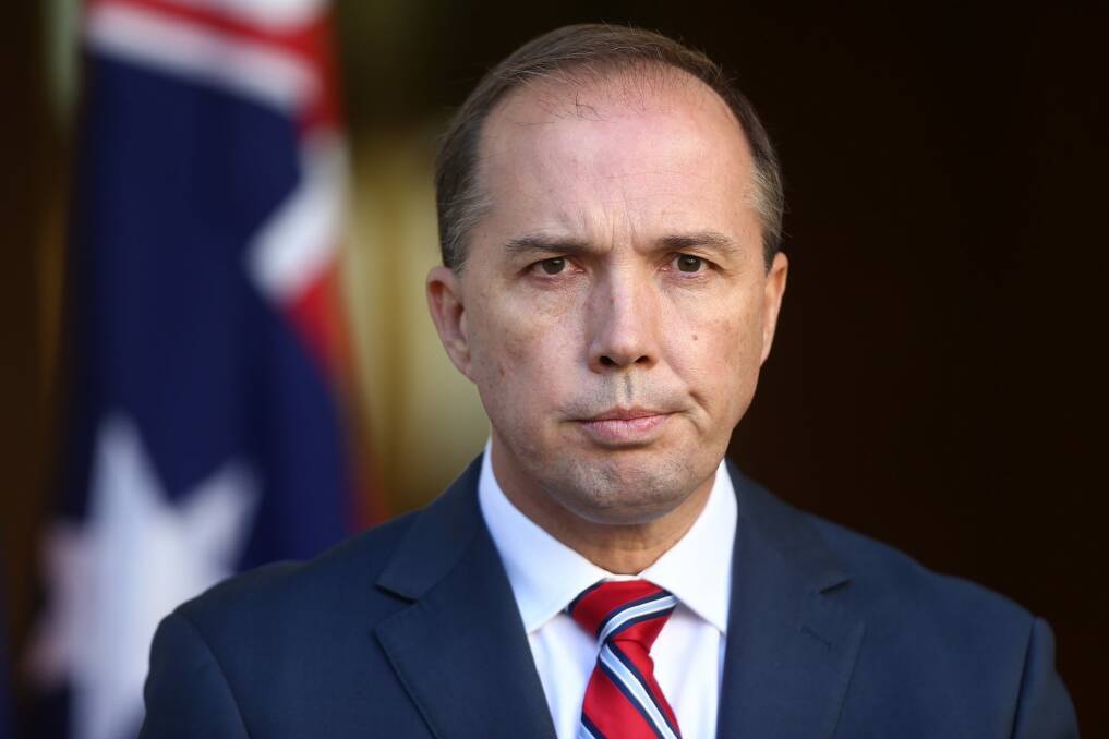Immigration Minister Peter Dutton has lashed out at Professor Triggs. Photo: Andrew Meares