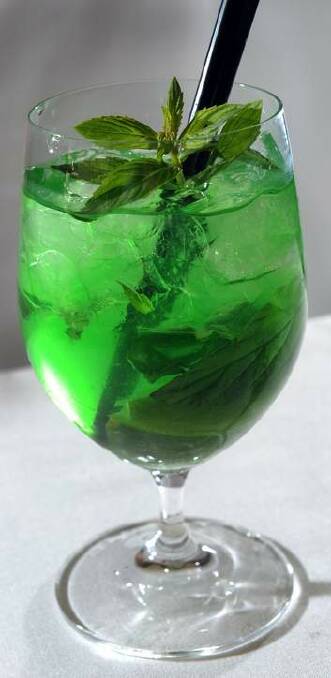 The Green Fairy cocktail at the National Gallery of Australia, sculpture garden restaurant. Photo: Graham Tidy