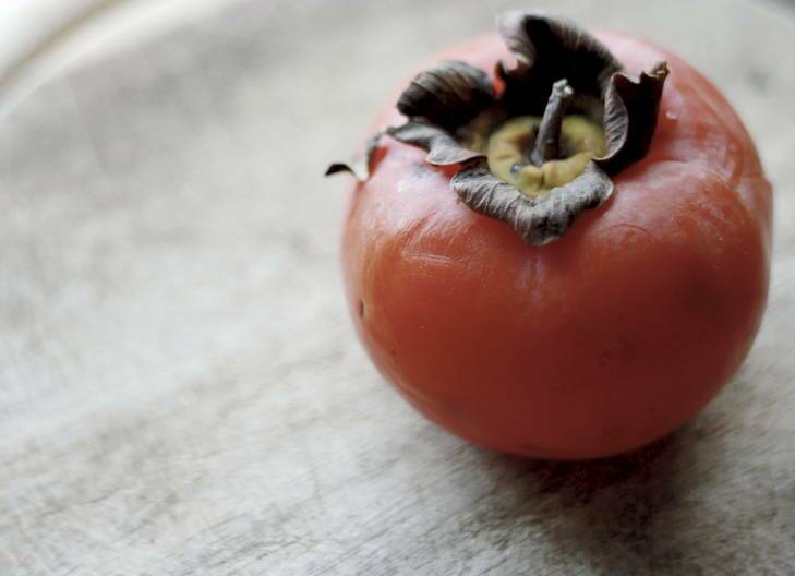 Persimmon, an unusual seasonal treat. Photo: Emiko Davies