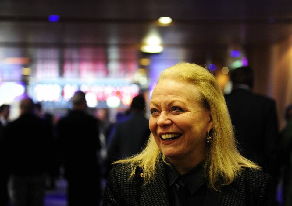 Jacki Weaver at Canberra Theatre Centre for the opening night of Sydney Theatre Company's production <i>The Wharf Revue</i>. Photo: Melissa Adams