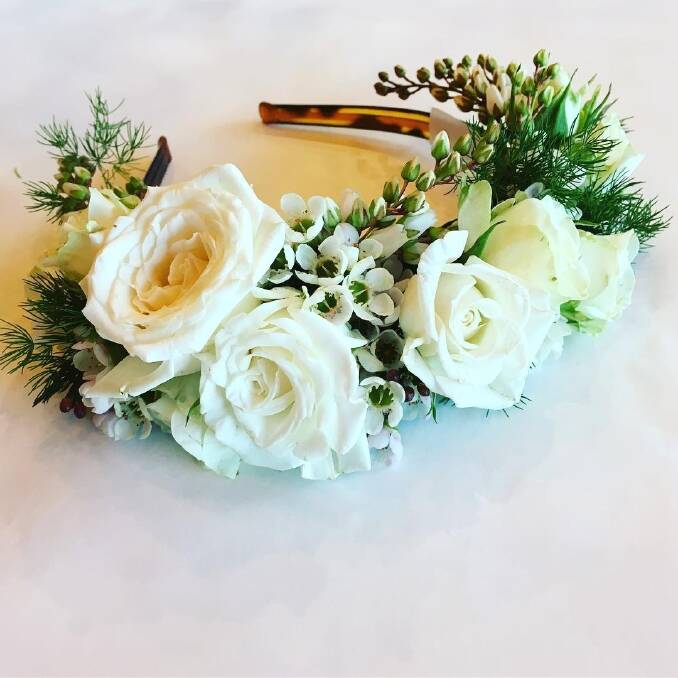 Feathers and tulle are out and roses, greenery and sweet Williams are in. We're expecting some serious floral statement headpieces to make an appearance at Fashions on the Field. Photo: Barton Flower Bar