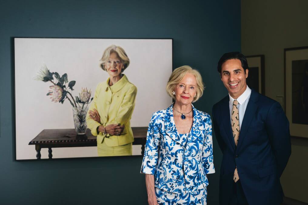 The unveiling of a commissioned portrait of the Honourable Dam Quentin Bryce by Michael Zavros at the National Portrait Gallery. Photo: Rohan Thomson