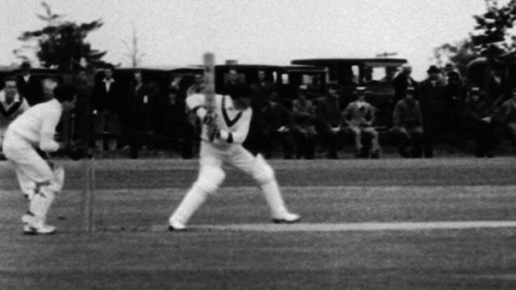 Don Bradman at play in Canada. Photo: Supplied / NFSA