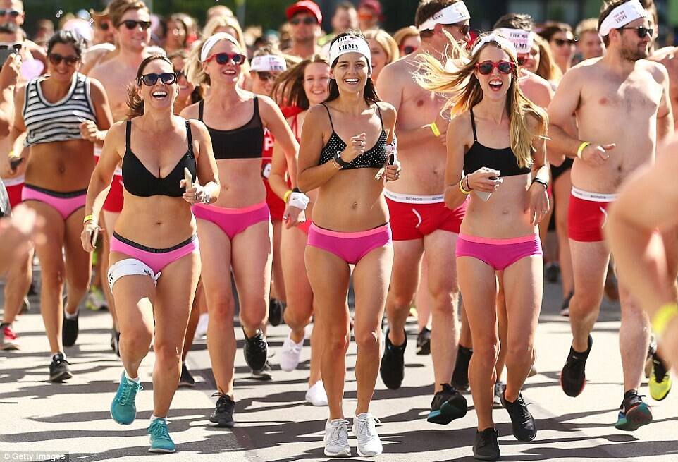 Hundreds of brave Canberrans stripped down to their undies for last year's event. Photo: Supplied