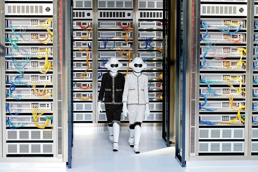 Models at the "Chanel Data Centre". Photo: AP