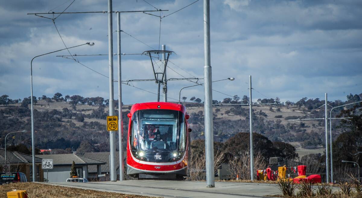 Canberra’s light rail is set to launch on April 20.  Photo: Karleen Minney