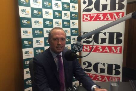 Immigration Minster Peter Dutton told Ray Hadley on 2GB that some media outlets were "hysterical" over Operation Fortitude.