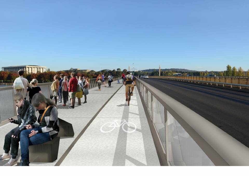 An artist impression of a new-look Kings Avenue bridge. Photo: Supplied