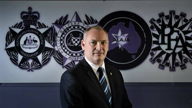 Australian Federal Police Association national president Jon Hunt-Sharman. Photo: Jay Cronan
