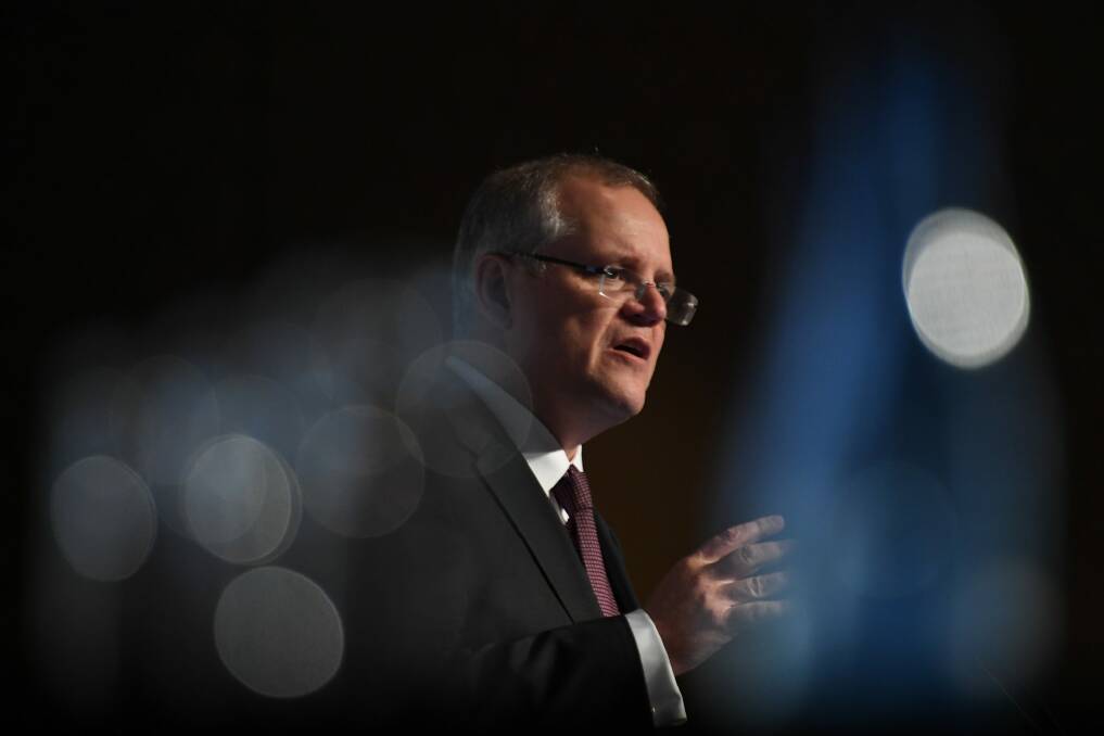 Scott Morrison MP Treasurer speaking at the AFR Banking and Wealth Summit, Sofitel Wentworth Sydney 6th april 2017 Photo: Louise Kennerley