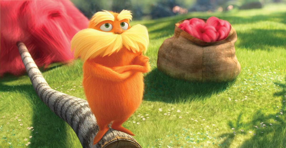 A special screening of 'The Lorax' - main character voiced by Danny DeVito - is on at the National Library on January 24. Photo: Universal Pictures