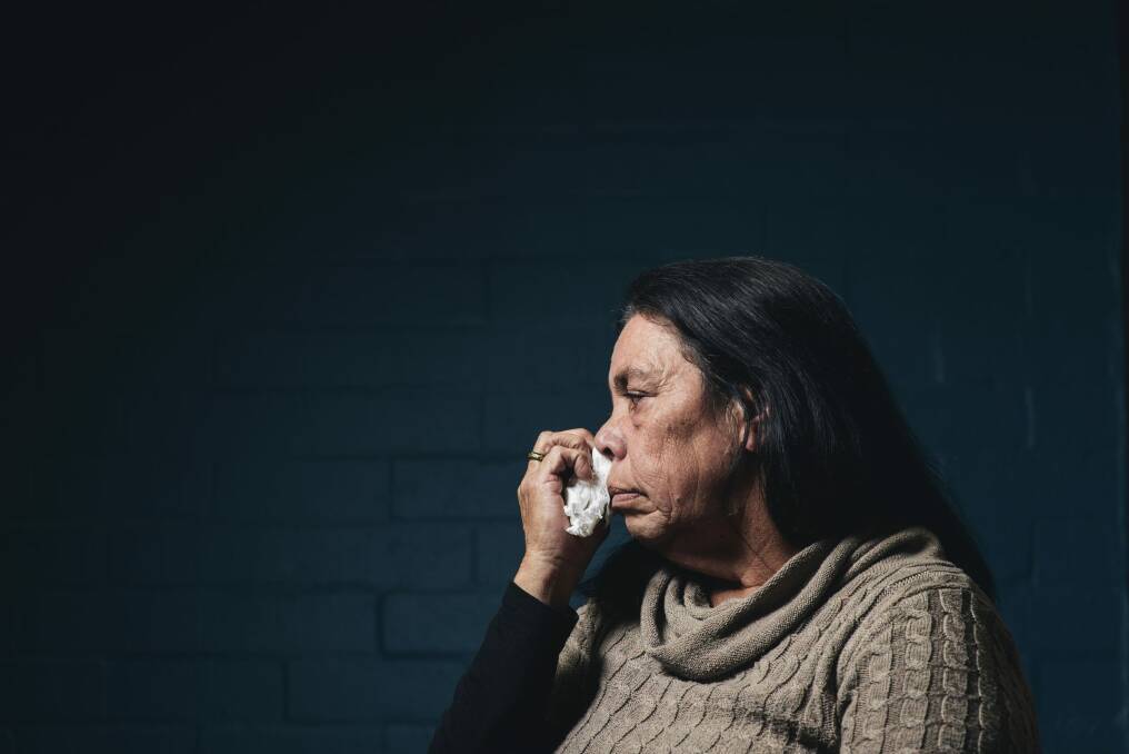 Narelle King is in grief over the death of her son Steven Freeman, who died in custody at the Alexander Maconochie Centre earlier this year. Photo: Rohan Thomson