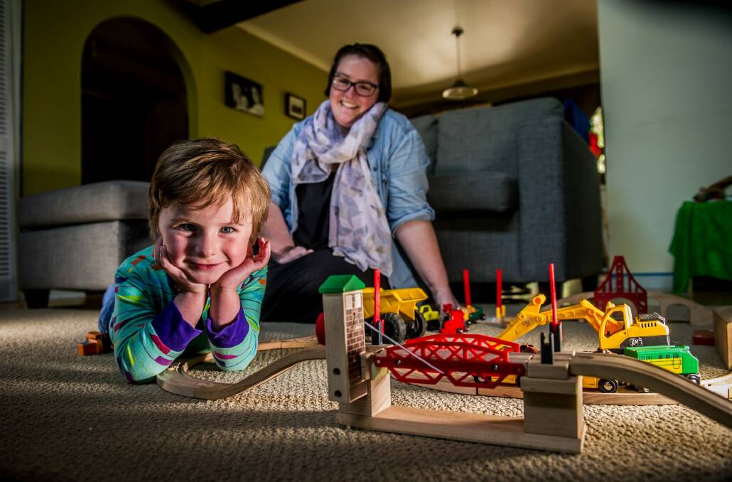 Kate Reeve, with son William who was born at home, is no longer interested in the ACT home birth trial as she believes its eligibility criteria is too restrictive. Photo: Karleen Minney