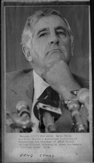 David Biles at the National Press Club in 1982.