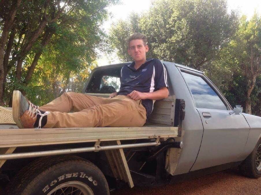 Kris Davis with his 1982 Holden WD One Tonner ute. Kris is battling cancer and his Starlight Wish is to restore his beloved  ute. Local businesses are being asked to help out. Photo: Supplied
