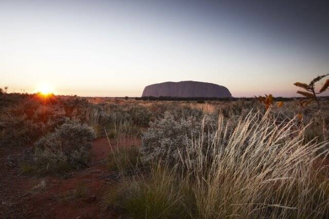 Sunrise and sunset are the main attractions at Uluru-Kata-Tjuta National Park.  Photo: Voyages Indigenous Tourism Australia