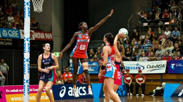 Unfinished business: NSW Swifts defender Sonia Mkoloma. Photo: SMP Images
