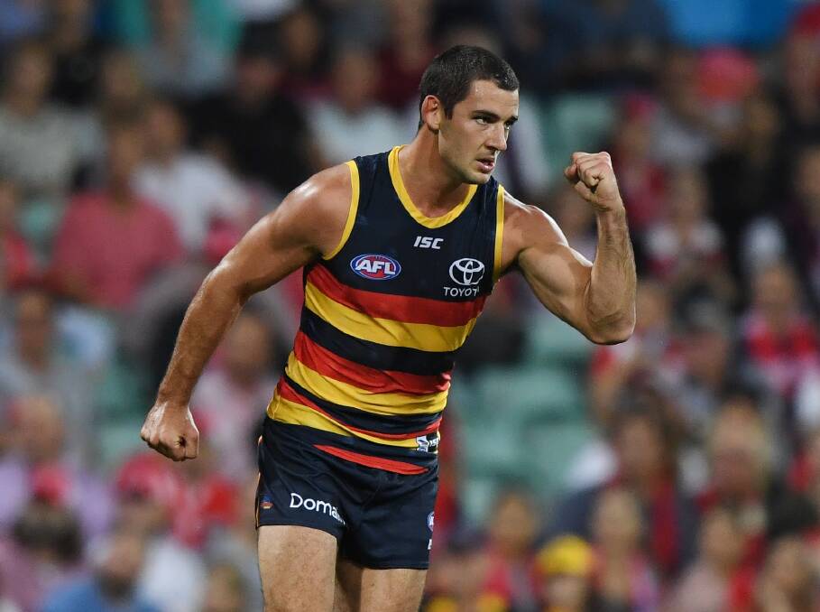 Taylor Walker brought the early energy for Adelaide. Photo: AAP
