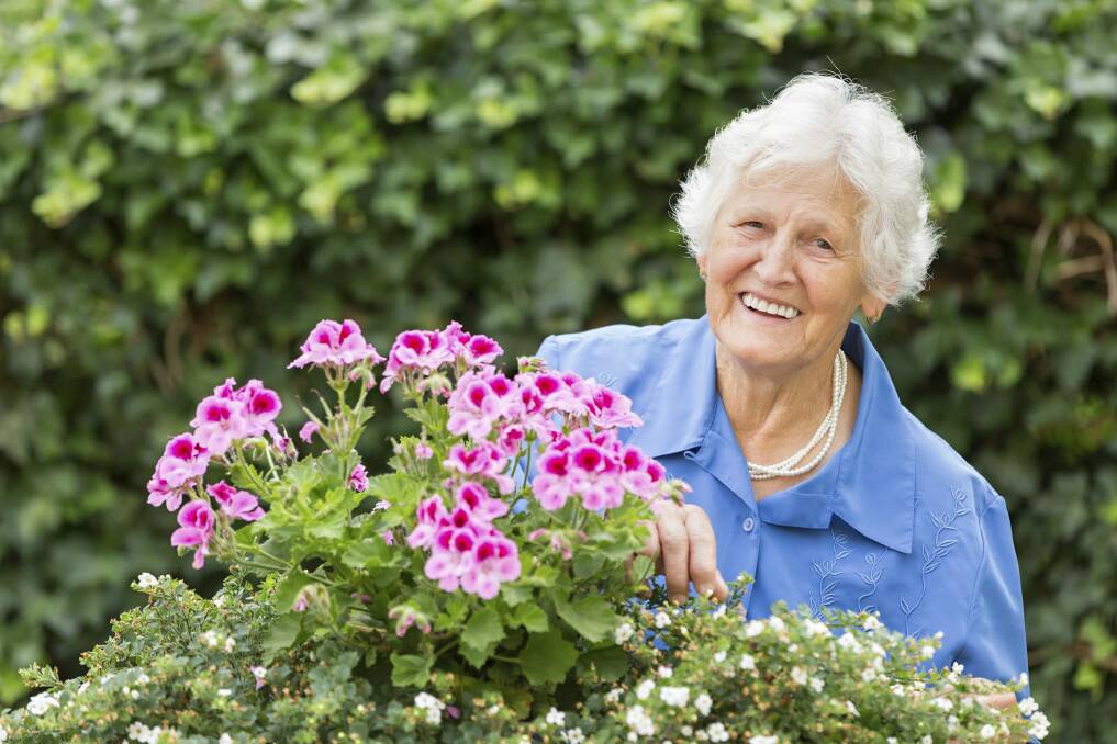 Grandma in the garden. Photo: Supplied